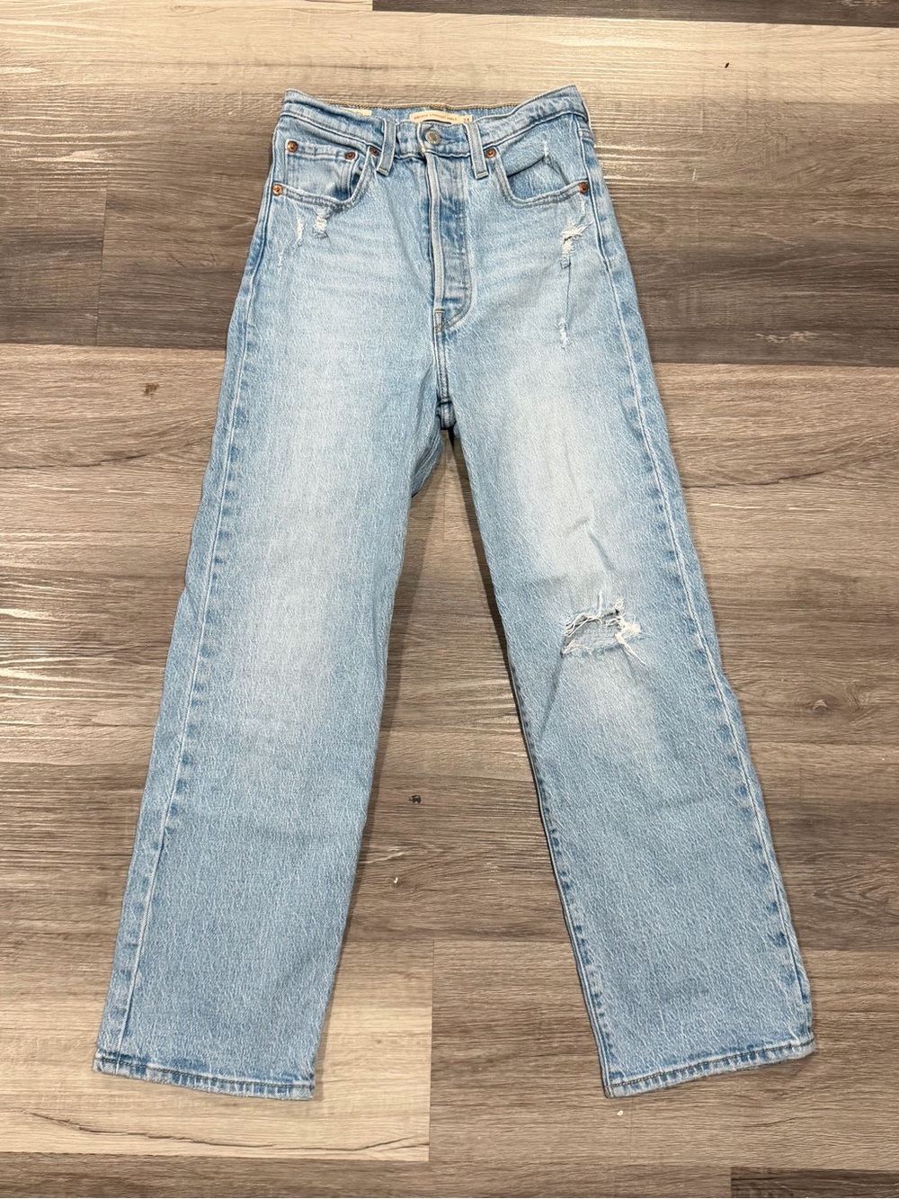 Levis Premium Ribcage Straight Ankle High Rise Big E Jeans Women’s Size 24